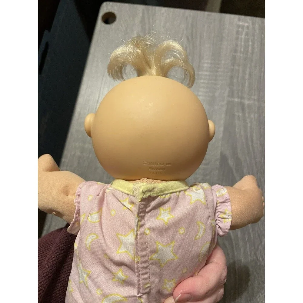 Cabbage Patch Kid Doll 11” Play Along Blonde Hair Diaper & Moon & Star Outfit